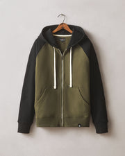 Men's Raglan Colorblock Midweight Full Zip